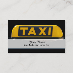 Carte de visite de chauffeur de taxi professionnel