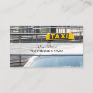 Carte de visite de chauffeur de taxi professionnel