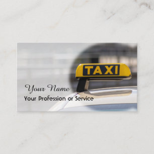 Carte de visite de chauffeur de taxi professionnel