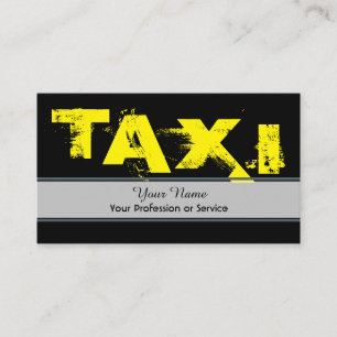 Carte de visite de chauffeur de taxi professionnel