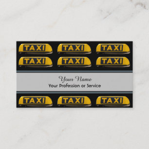 Carte de visite de chauffeur de taxi professionnel