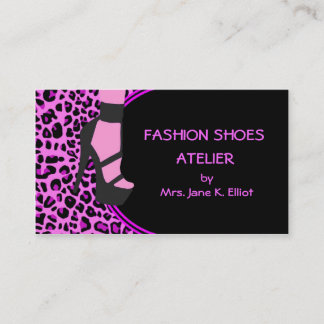 Carte de visite de chaussures de mode