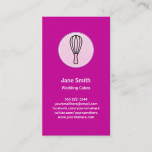 Carte de visite de chef de boulangerie de décor d