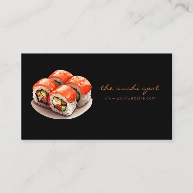 Carte de visite de chef de sushi de restaurant de  (Devant)