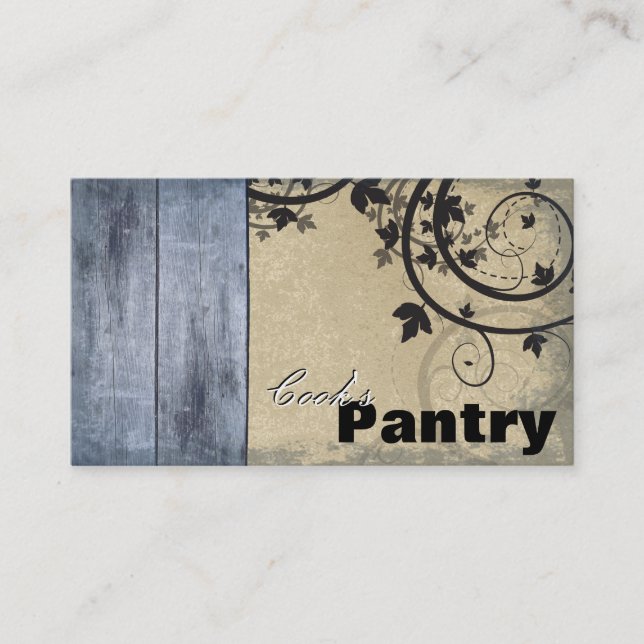 Carte de visite de chef - panneau vintage et (Devant)