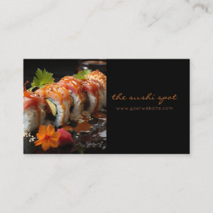 Carte de visite de chef sushi de restaurant de sus