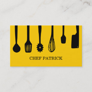Carte de visite de chef traiteur restaurant