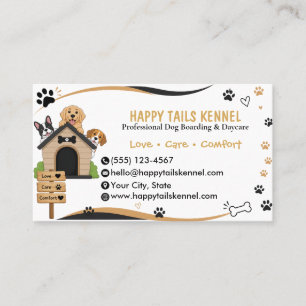 Carte de visite de chenil pour chiens ludique Ga