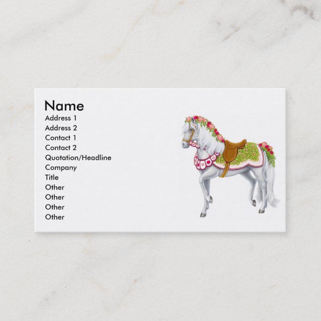 Carte de visite de cheval de Rose Parade (Devant)