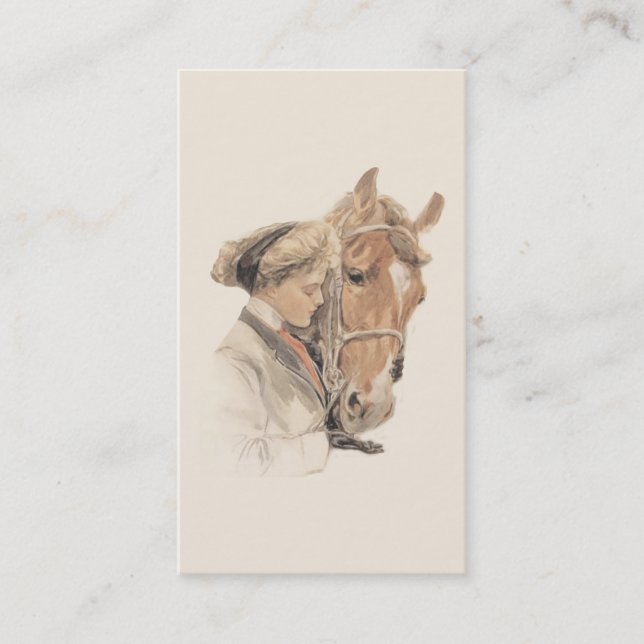 Carte de visite de cheval et de Madame Gorgeous (Devant)