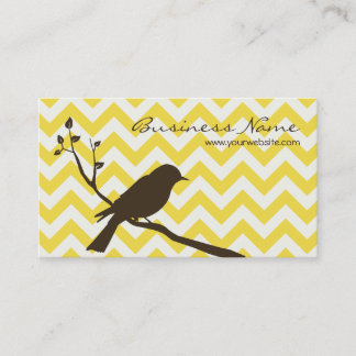 Carte de visite de Chevron d'oiseau (jaune)