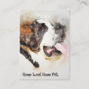 Carte de visite de chien aquarelle