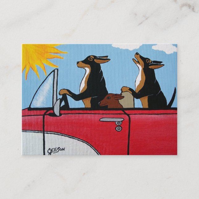 Carte de visite de chien de chasse (Devant)