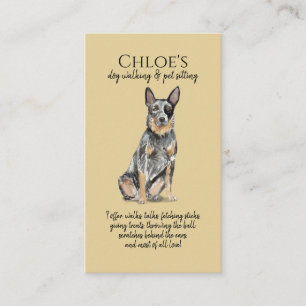 Carte de visite de chien de chien de souris Aquare