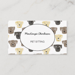 Carte de visite de chien de repérage de animal de 