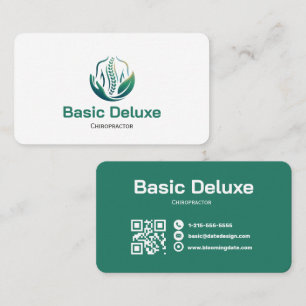 Carte de visite de chiropracteur avec code QR