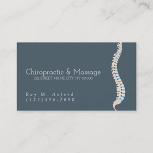 Carte de visite de chiropraticien et de massage