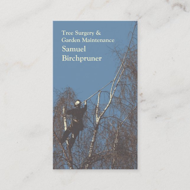 Carte de visite de chirurgie d'arbre (Devant)