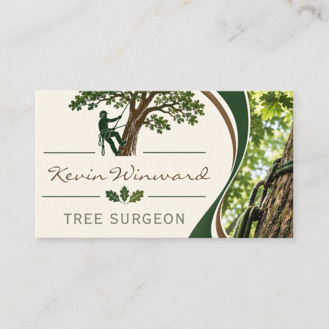 Carte de visite de chirurgien des arbres (Devant)