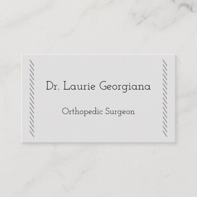 Carte de visite de chirurgien orthopédique propre  (Devant)