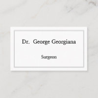 Carte de visite de chirurgien personnalisable