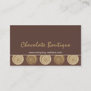Carte de visite de chocolat