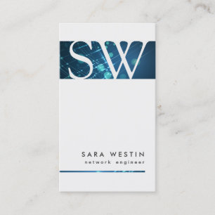 Carte de visite de circuits de monogramme de l'ing