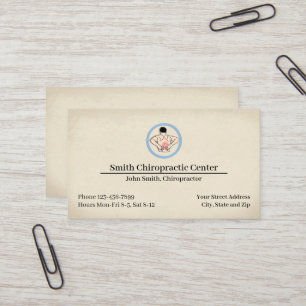 Carte de visite de clinique chiropratique