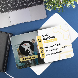 Carte de visite de clinique vétérinaire moderne -