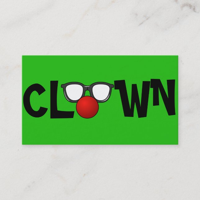 Carte de visite de clown pour l'animation d'enfant (Devant)