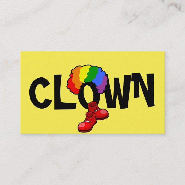 Carte de visite de clown pour l'animation d'enfant (Devant)