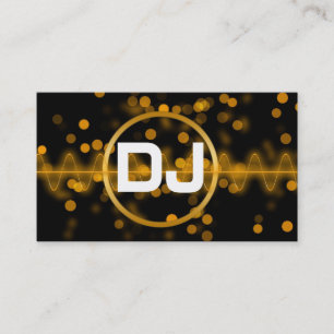 Carte de visite de club de musique DJ moderne cool