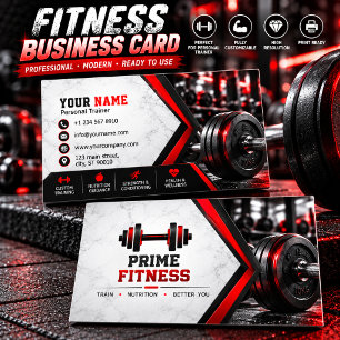 Carte de visite de coach personnel de fitness Mo