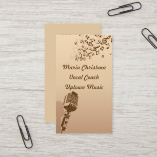 Carte de visite de coach vocal, chanteur et paroli