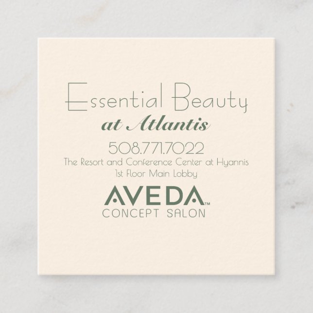 Carte de visite de code du salon QR (Devant)