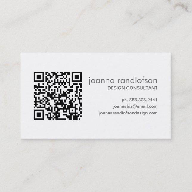 Carte de visite de CODE du vert vert QR de mod (Devant)