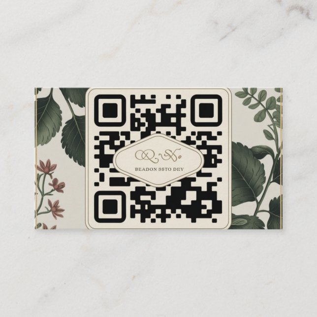 Carte de visite de code QR aquarelle (Devant)