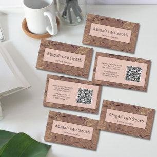 Carte de visite de code QR Brown