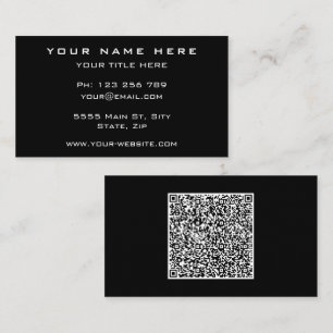Carte de visite de code QR Choisir des couleurs et