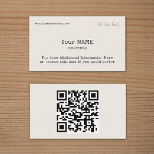 Carte de visite de code QR de type traditionnel