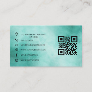 Carte de visite de code QR du logo professionnel d