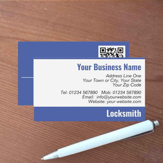 Carte de visite de code QR Locksmith (Créateur téléchargé)