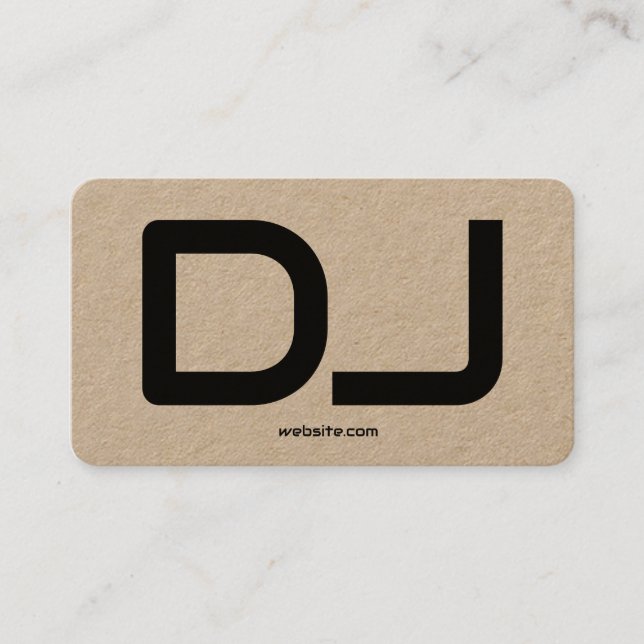 Carte de visite de code QR personnalisé DJ (Devant)