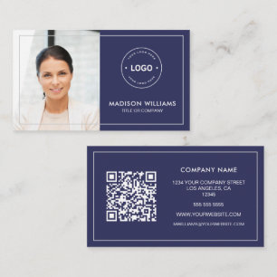 Carte de visite de code QR photo personnalisé