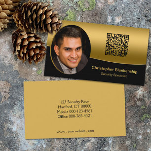Carte de visite de code QR photo professionnel per