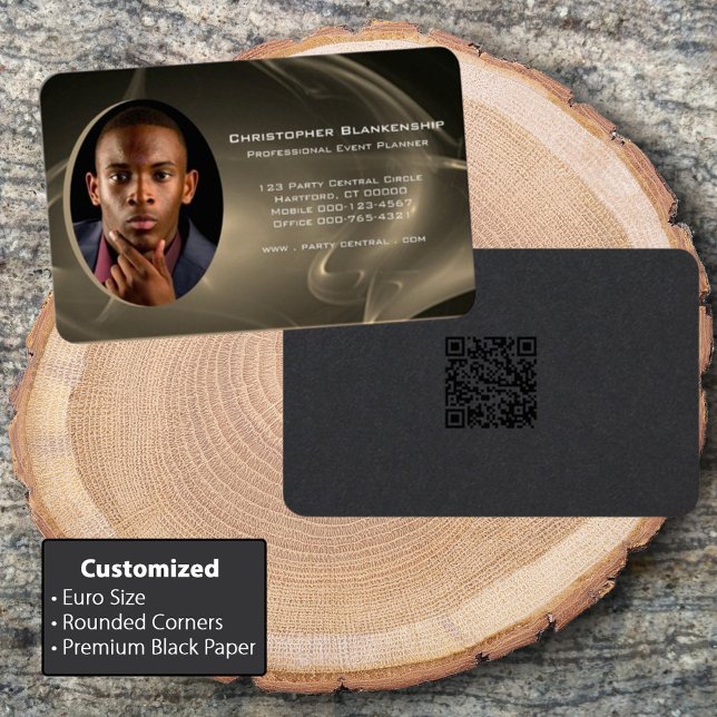 Carte de visite de code QR photo professionnel per (Business card custom photo template)