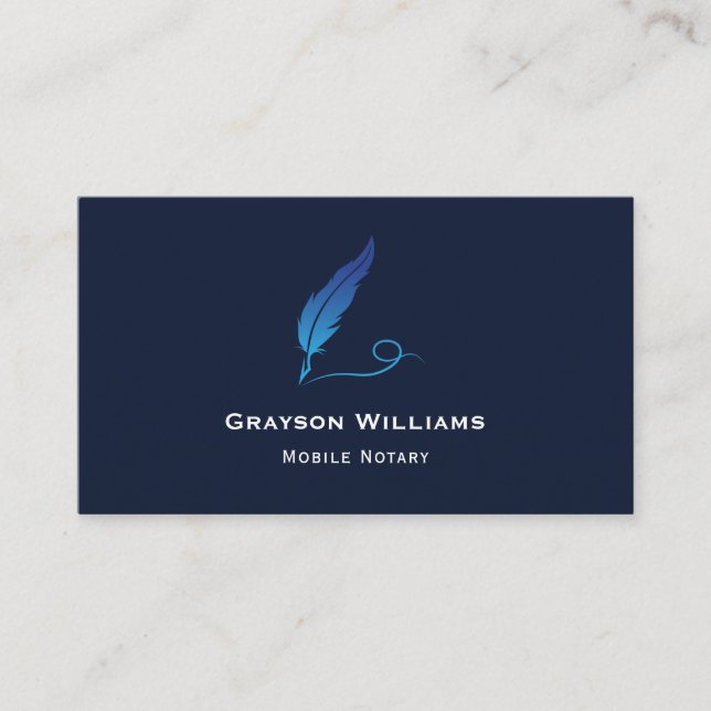 Carte de visite de code QR Quill Notarial Mobile (Devant)