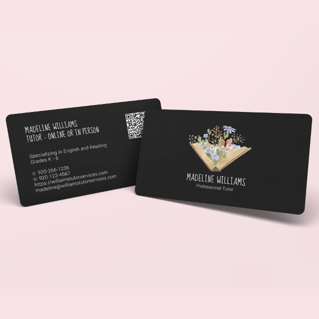 Carte de visite de code QR Tutor (Créateur téléchargé)