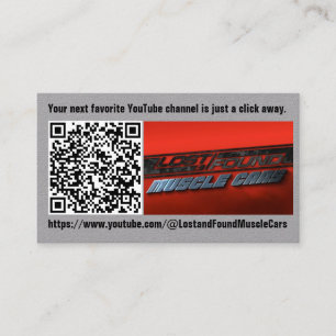 Carte de visite de code QR Youtube