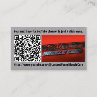 Carte de visite de code QR Youtube